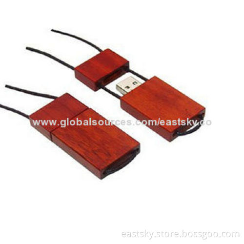 Wood Promotional Flash Drive, Made of Wood/Bamboo, with 2.0 Interface, Logo Printing Available, 64MBNew